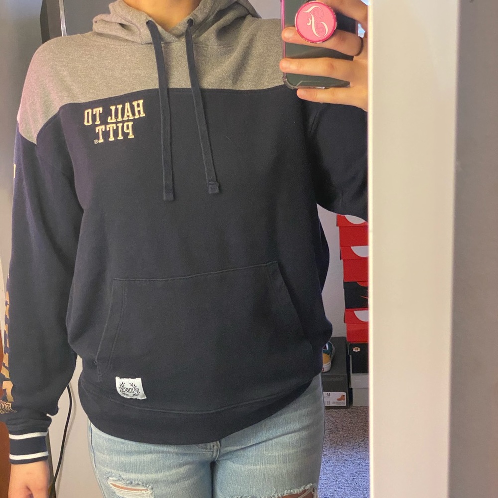 Pink PITT College Team Hoodie